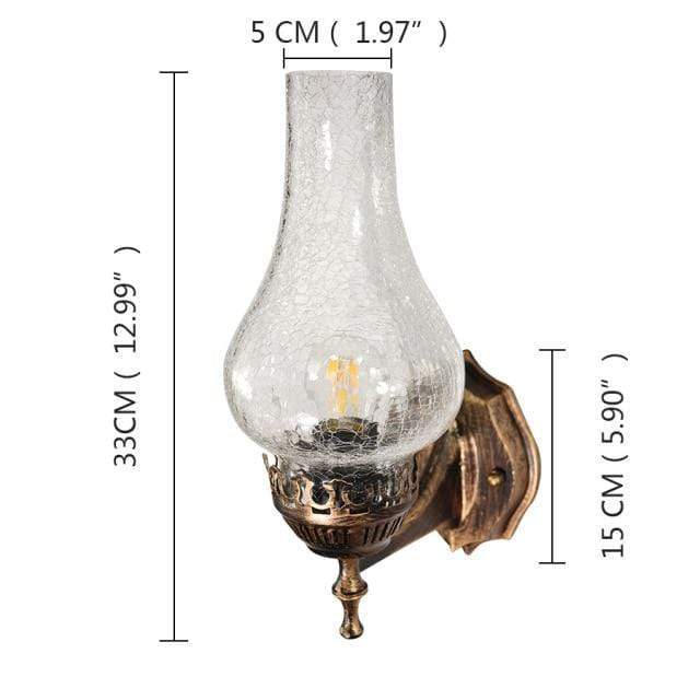 Antike Wandlampe Vintage Wandleuchte Innen mit Schalter für Gemütliche Beleuchtung 5