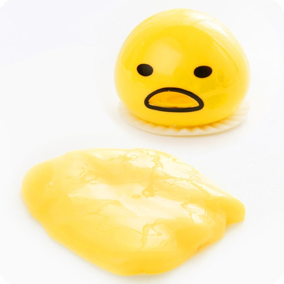 Antistressball Eigelb Design für Entspannung und Spaß im Büro oder Zuhause 2