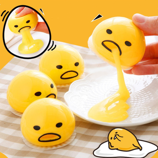 Antistressball Eigelb Design für Entspannung und Spaß im Büro oder Zuhause 3