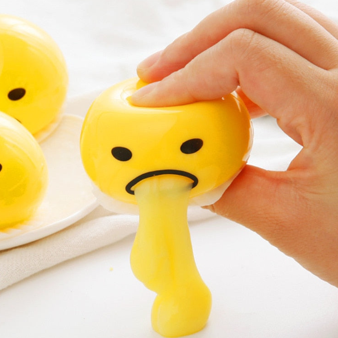 Antistressball Eigelb Design für Entspannung und Spaß im Büro oder Zuhause 4