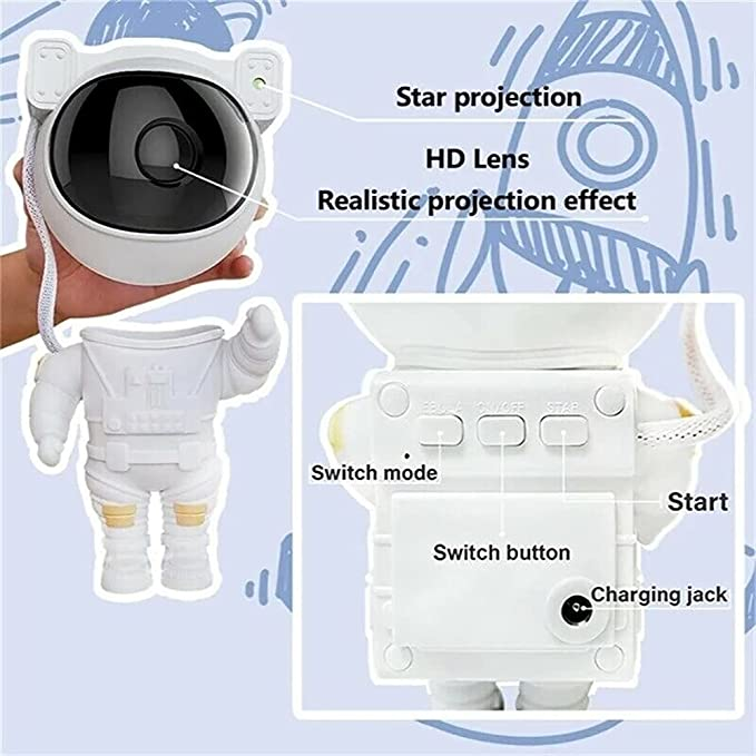 Astronautenlampe LED-Projektor Mit 360° Drehbarem Kopf 6