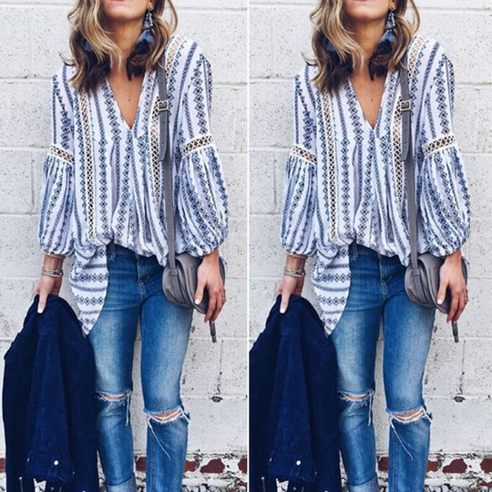 Ausgehöhlte Damen-Boho-Oberteile
