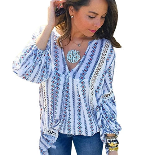 Ausgehöhlte Damen-Boho-Oberteile