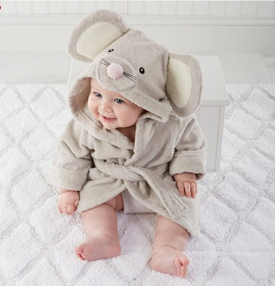 Baby Bademantel mit Tiermotiven für den Winter 1