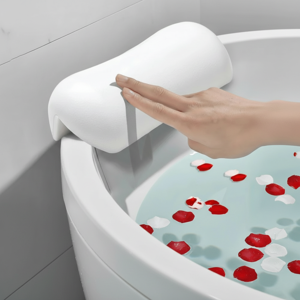 Badewannenkissen für Entspannung und Komfort – Rutschfestes Kopfkissen für die Badewanne 1