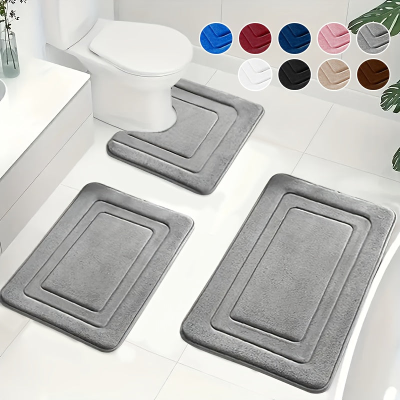 Badezimmermatte Set 3-teilig für Komfort und Sicherheit 1