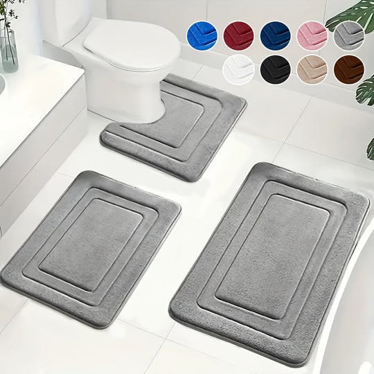 Badezimmermatte Set 3-teilig für Komfort und Sicherheit 1