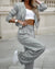 Damenanzug Set Eleganter Blazer und Hose Dunkelblau Hochwertiger Stoff-3