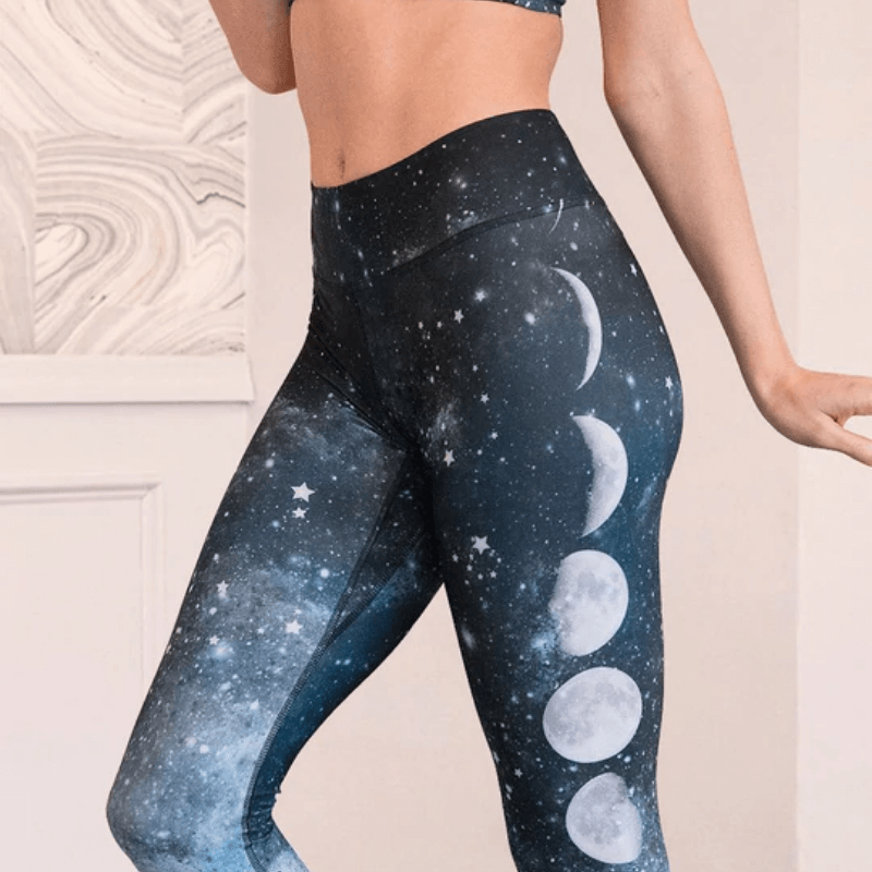 Bedruckte Leggings Mit Hoher Taille