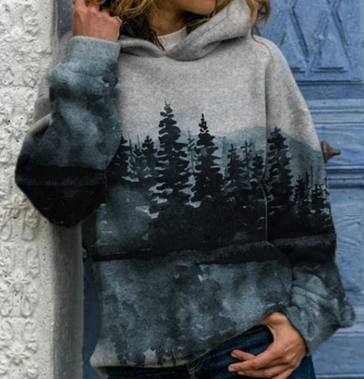 Bedrucktes Sweatshirt Natural Mountain