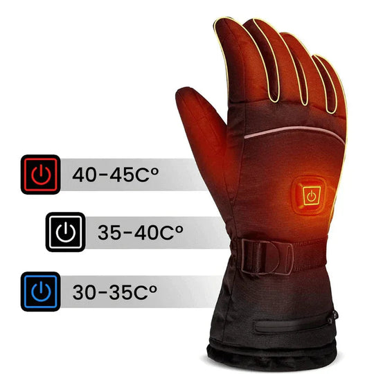 Beheizbare Skihandschuhe Wasserdicht für Damen und Herren mit Touchscreen-Funktion, Winterhandschuhe für Outdoor-Aktivitäten 3