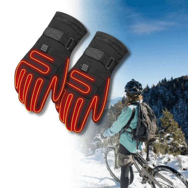 Beheizbare Skihandschuhe Wasserdicht für Damen und Herren mit Touchscreen-Funktion, Winterhandschuhe für Outdoor-Aktivitäten 4