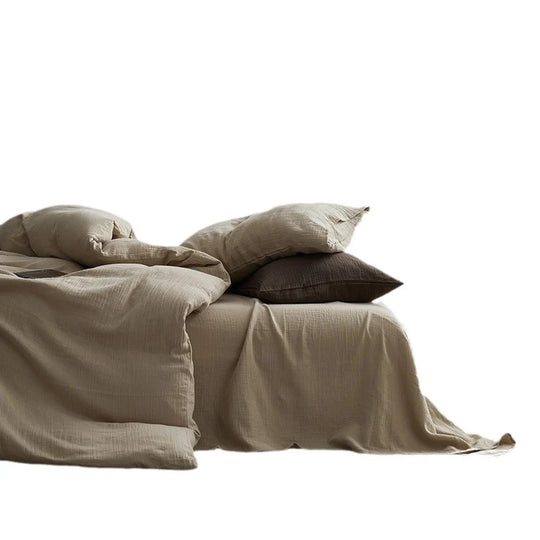 Bettwäsche-Set Baumwollmusselin Natürlich Komfortabel 5