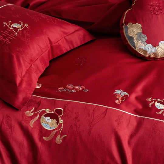 Bettwäsche-Set Damen Bestickt Klassisch 3