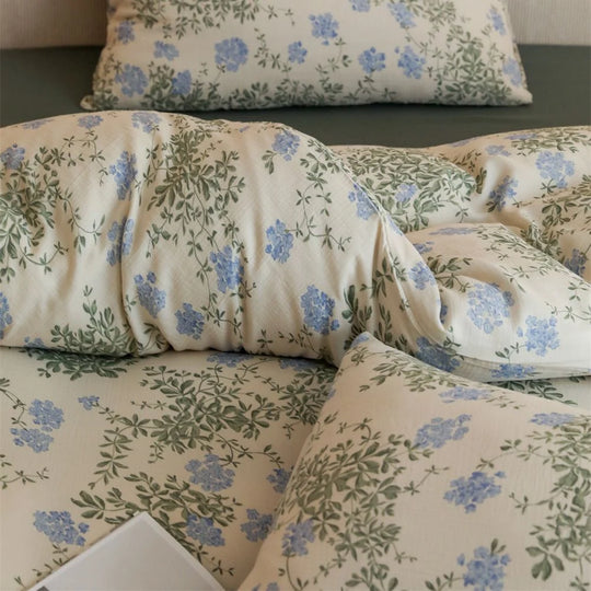 Bettwäsche-Set Damen mit floralem Muster und leichter Steppdecke 2