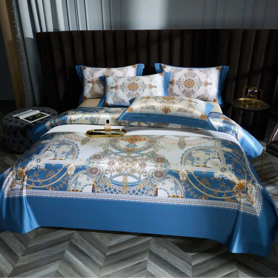 Bettwäsche-Set Paisley Jacquard 155x220 mit Bordüre und Hotelverschluss für Damen und Herren 18
