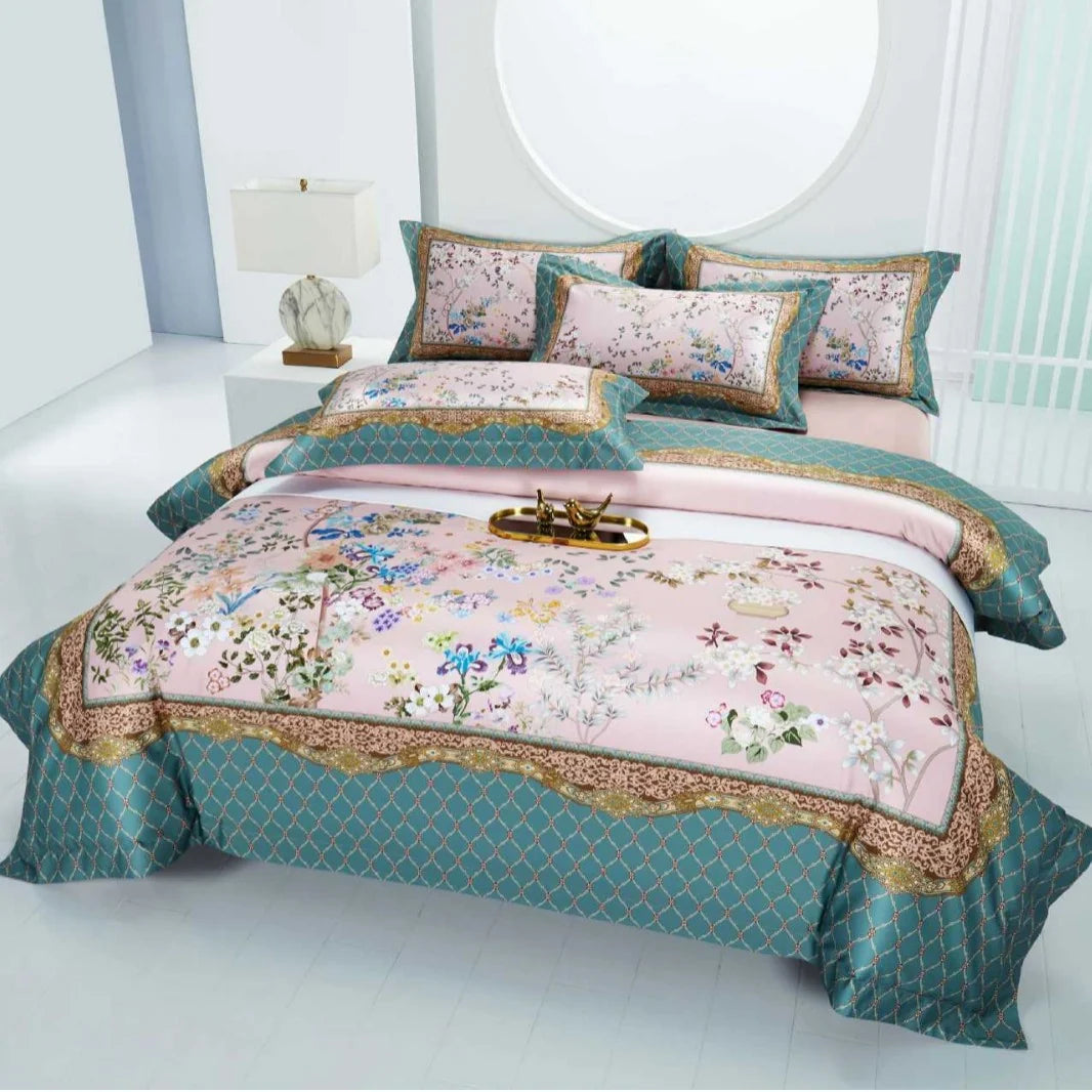Bettwäsche-Set Paisley Jacquard 155x220 mit Bordüre und Hotelverschluss für Damen und Herren 25