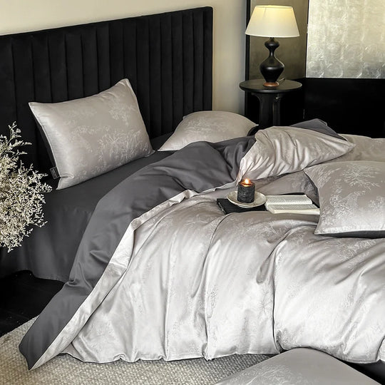 Bettwäscheset Damen Jacquard Wendefunktion 4