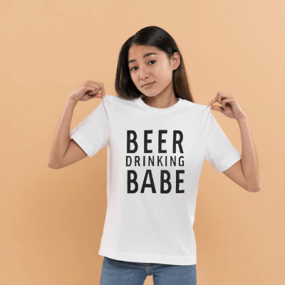 Bier Trinkendes Babe Tee