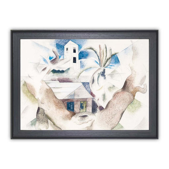 Bilderrahmen Kunstdruck Baum und Haus für modernes Wohndesign 3