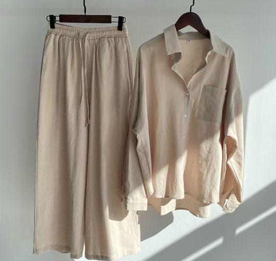 Variant image for Damen Set Zweiteilig Modernes Leinen für Stil und Komfort-8