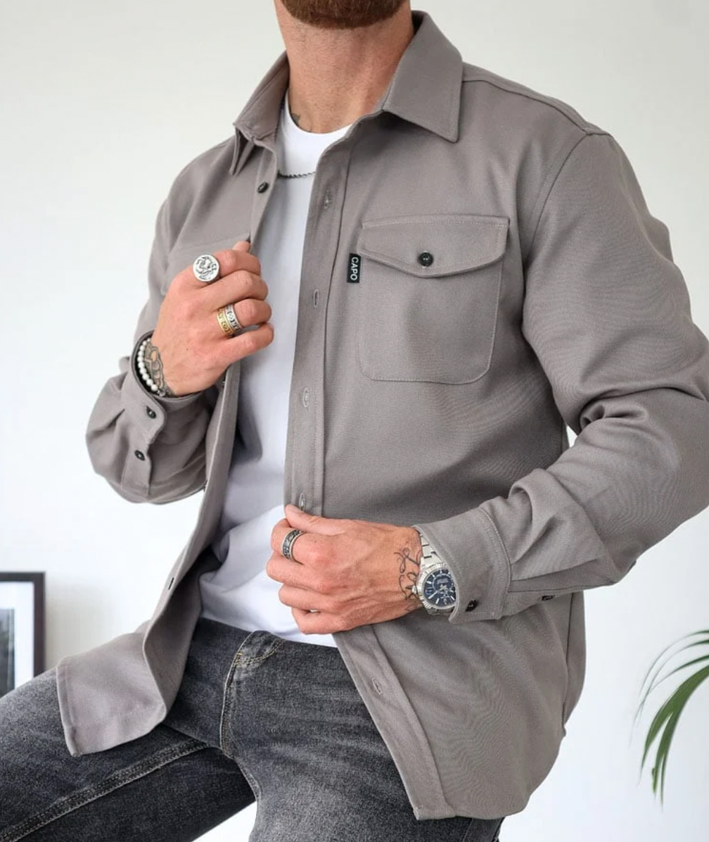 Variant image for Herren Langarmshirt Stilvolles Design Bequemes Baumwollmaterial-17