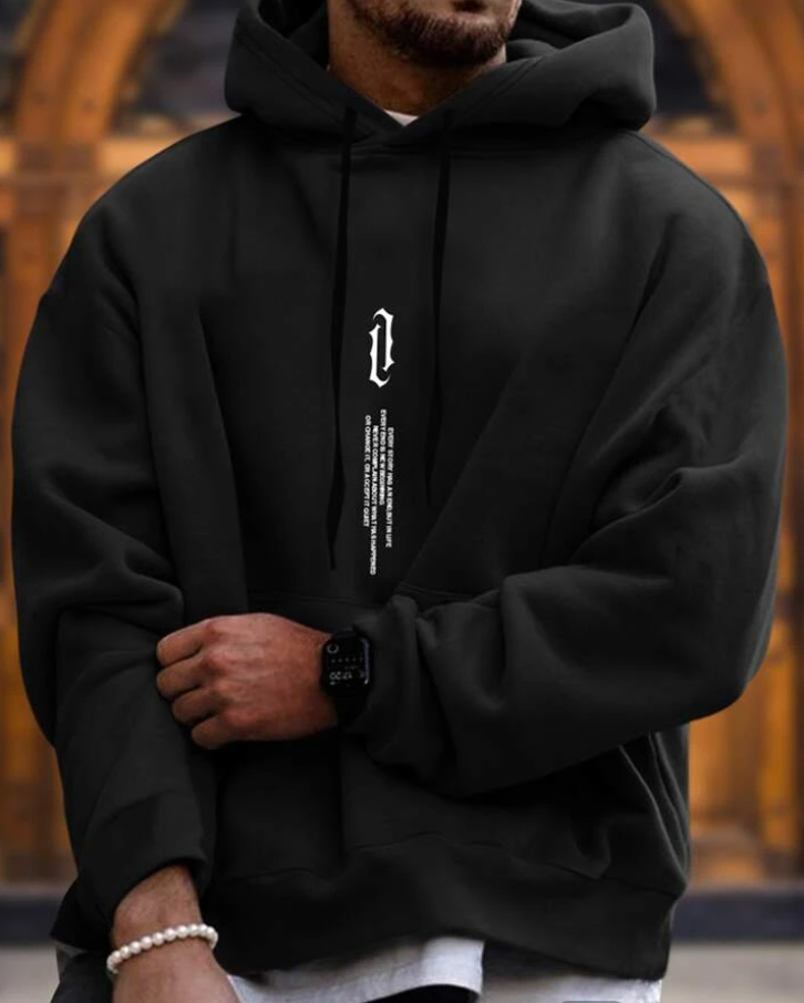 Herren Zip Hoodie Bequem Baumwolle Stilvoll 1