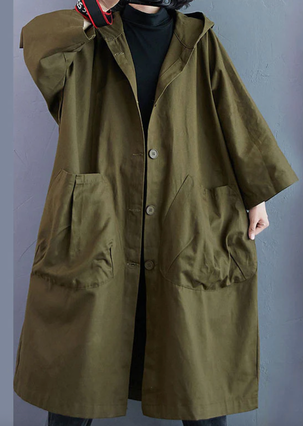 Damen Lange Jacke Modisch Warmes Material-2