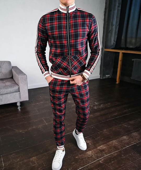 Herren Set Stilvoller Look Langarm Polyester für Sport und Freizeit 3