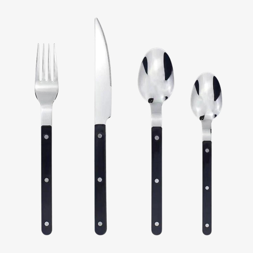 Bistro Besteckset 24-teilig für 6 Personen mit Stilvollem Design 0