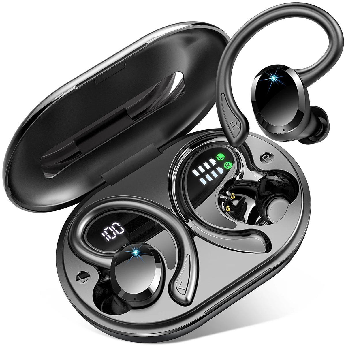 Bluetooth Ohrhörer IP7 Wasserdicht Mit 40h Spielzeit Für Sport Und Freizeit 0