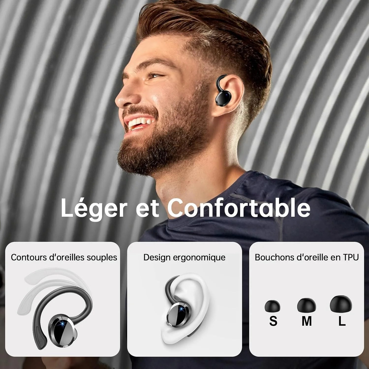 Bluetooth Ohrhörer IP7 Wasserdicht Mit 40h Spielzeit Für Sport Und Freizeit 4