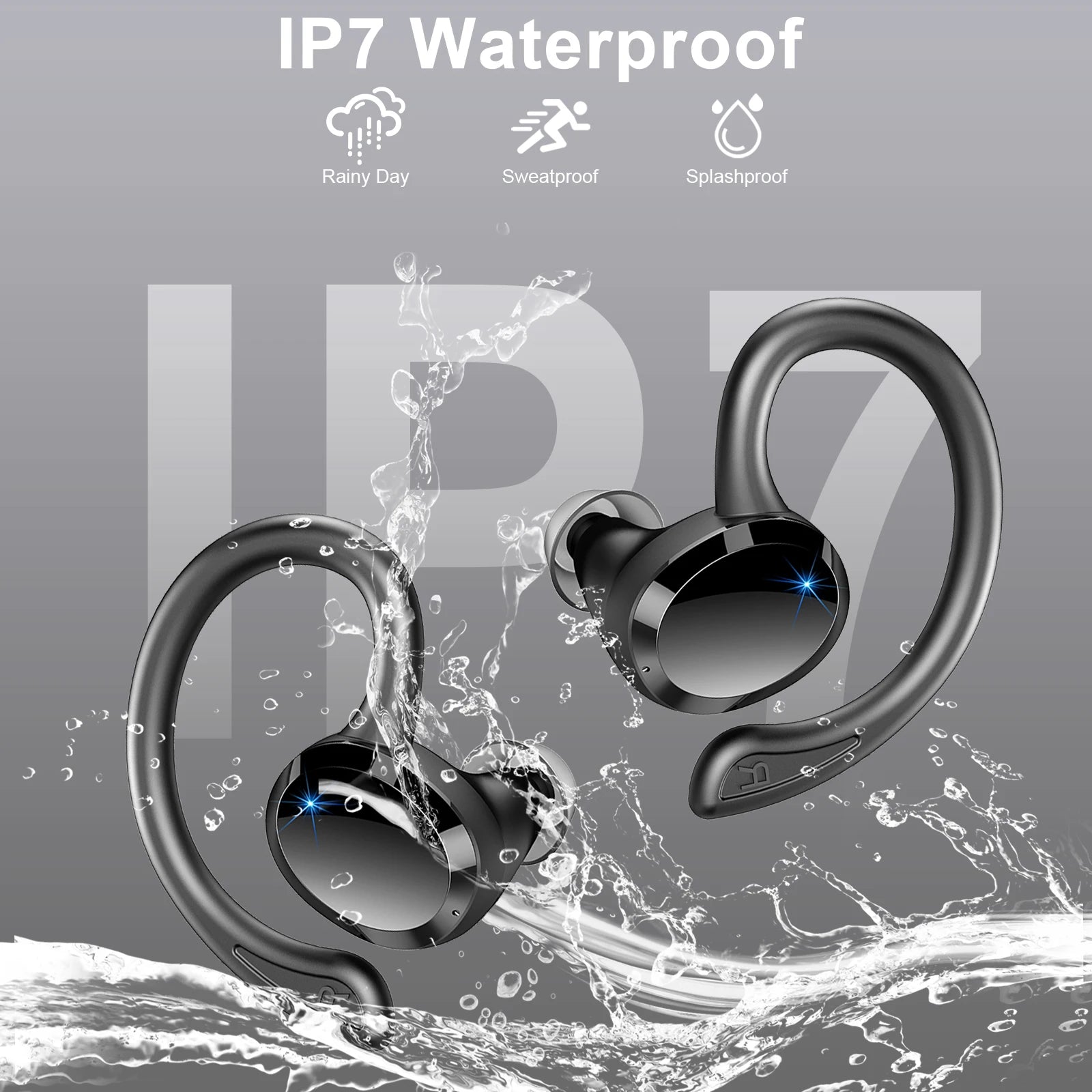 Bluetooth Ohrhörer IP7 Wasserdicht Mit 40h Spielzeit Für Sport Und Freizeit 5