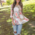 Bluse Mit Geblümter Tunika