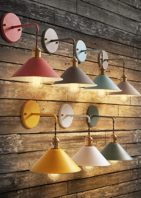 Bunte Wandlampen im Vintage-Stil 1