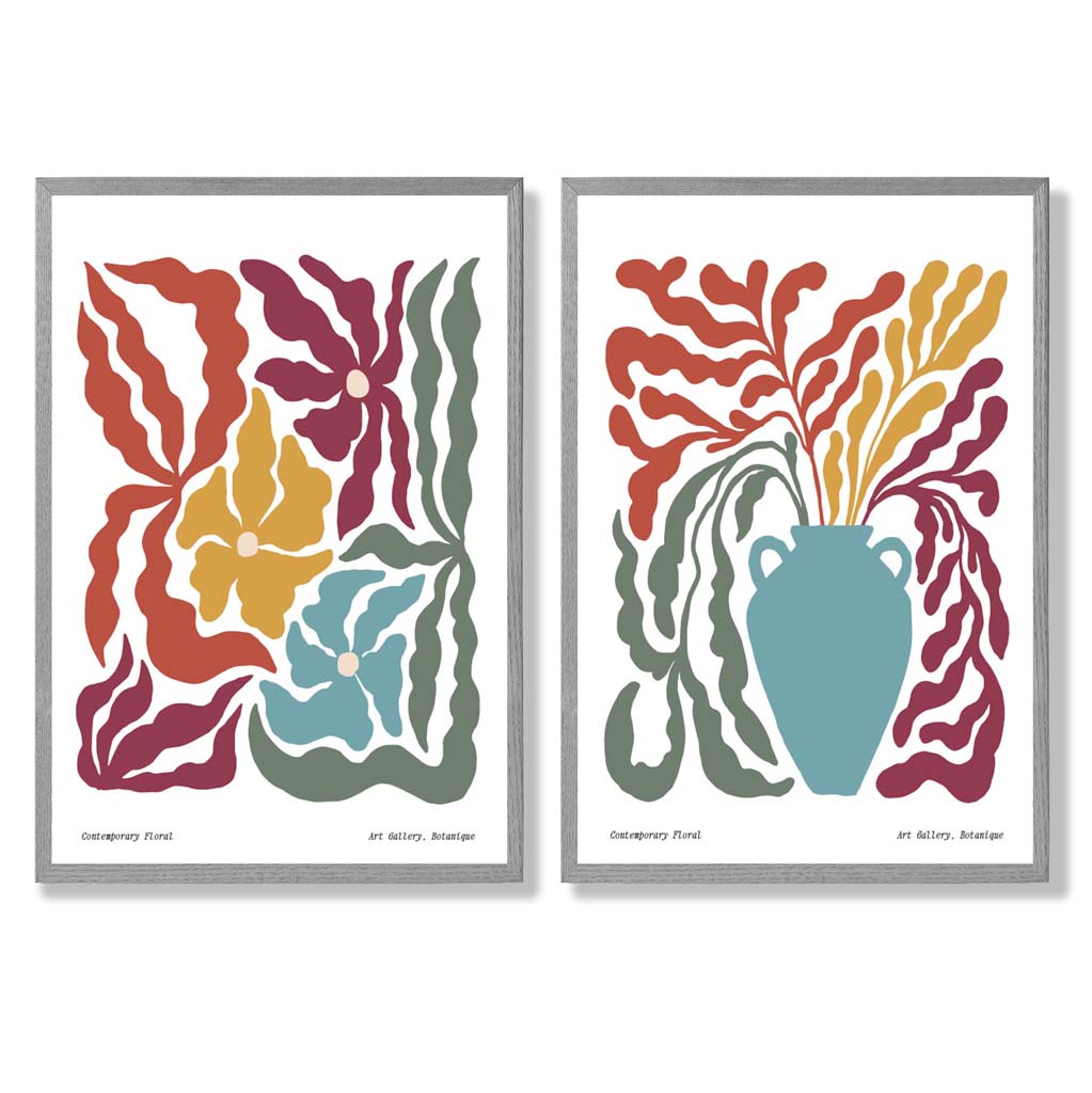 Buntes Boho-Druckset mit 2 Rahmen für kreative Wohnräume 5