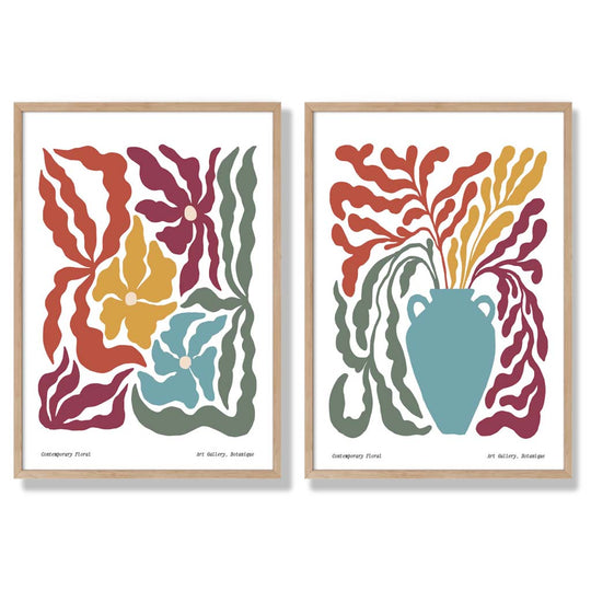 Buntes Boho-Druckset mit 2 Rahmen für kreative Wohnräume 6