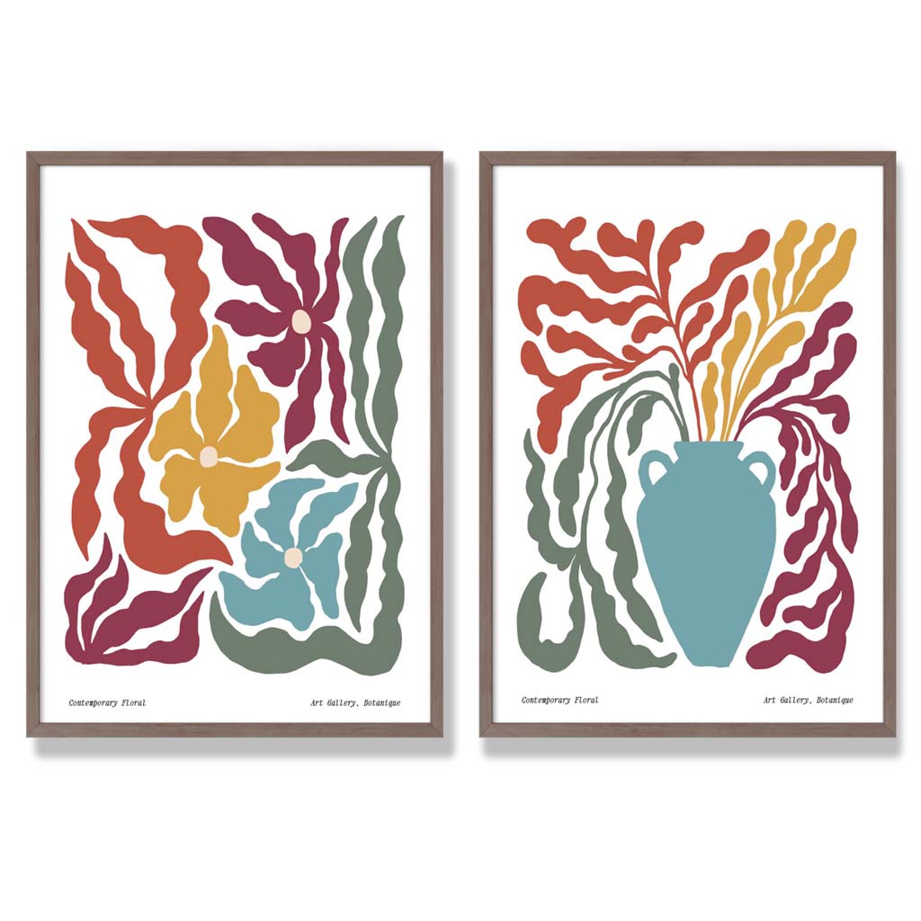 Buntes Boho-Druckset mit 2 Rahmen für kreative Wohnräume 7