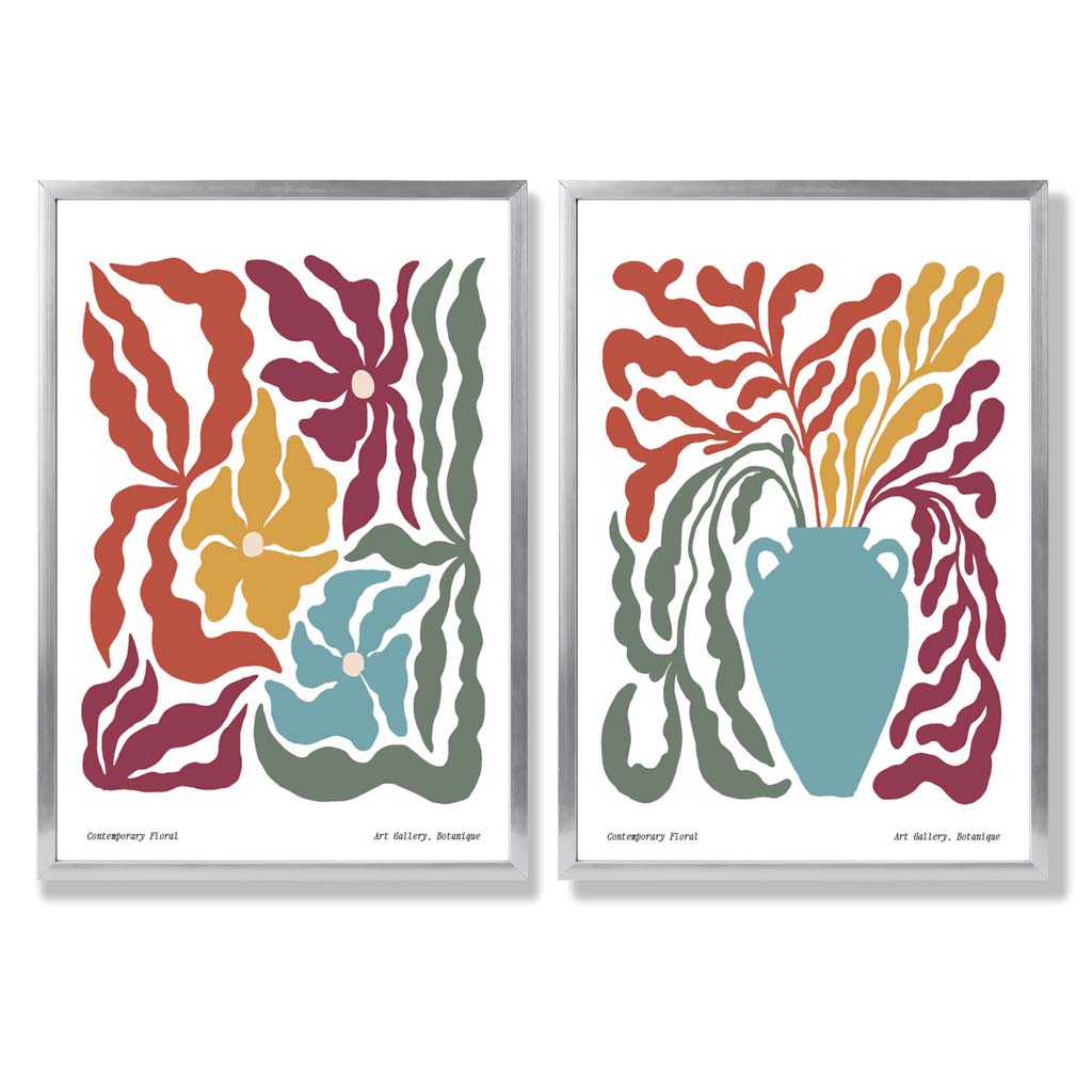 Buntes Boho-Druckset mit 2 Rahmen für kreative Wohnräume 9