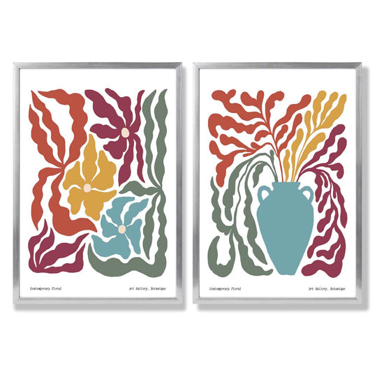 Buntes Boho-Druckset mit 2 Rahmen für kreative Wohnräume 9
