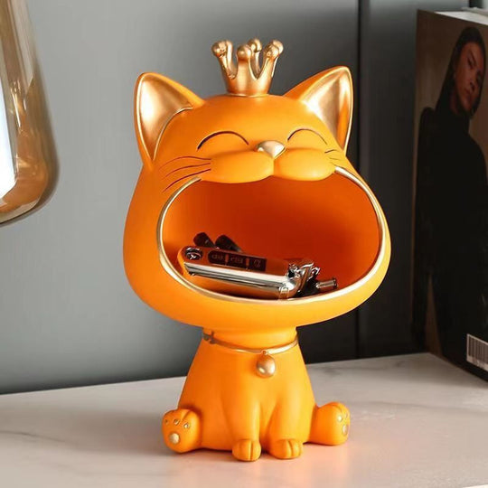 Charmante Glückskatze Statue für Zuhause und Büro 4