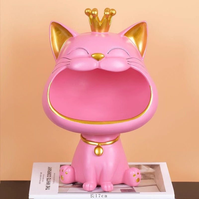 Charmante Glückskatze Statue für Zuhause und Büro 5