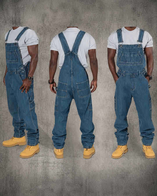 Herren Jumpsuit Mit Splice-Details Für Lässige Streetwear