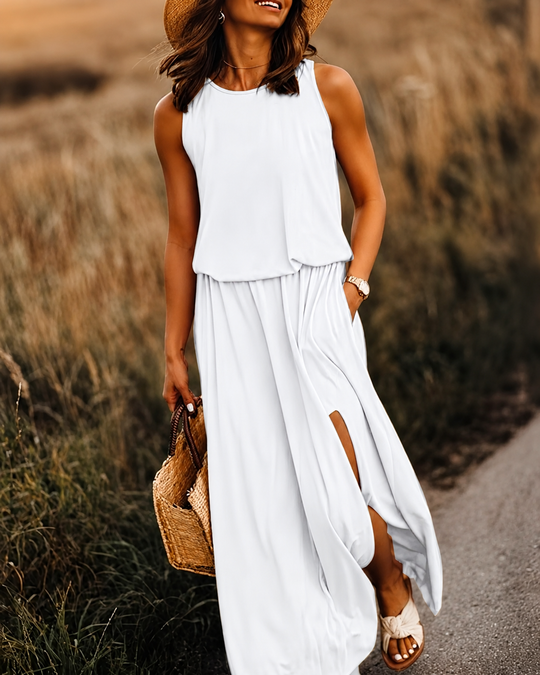 Damen Maxikleid Klassisches Design Atmungsaktives Material