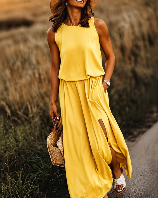 Damen Maxikleid Klassisches Design Atmungsaktives Material