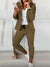 Damen Anzug Blau Eleganter Blazer und Hose Set Hochwertige Materialien-5