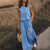 Lässiges, ärmelloses Kleid mit Schlitz für Damen