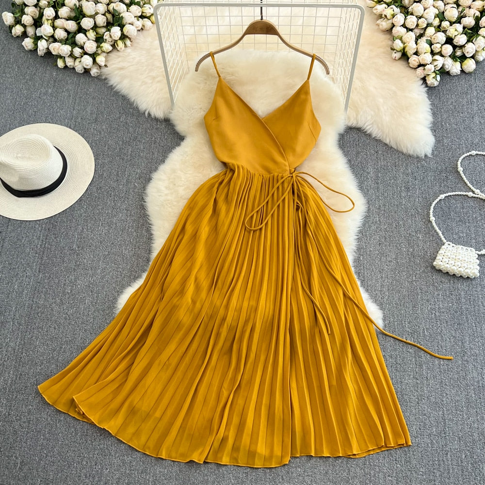 Damen A-Linien-Sonnenkleid