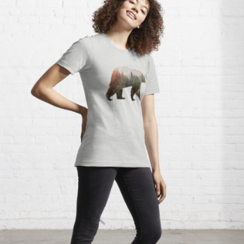 Damen Baumwolle Bär Tee