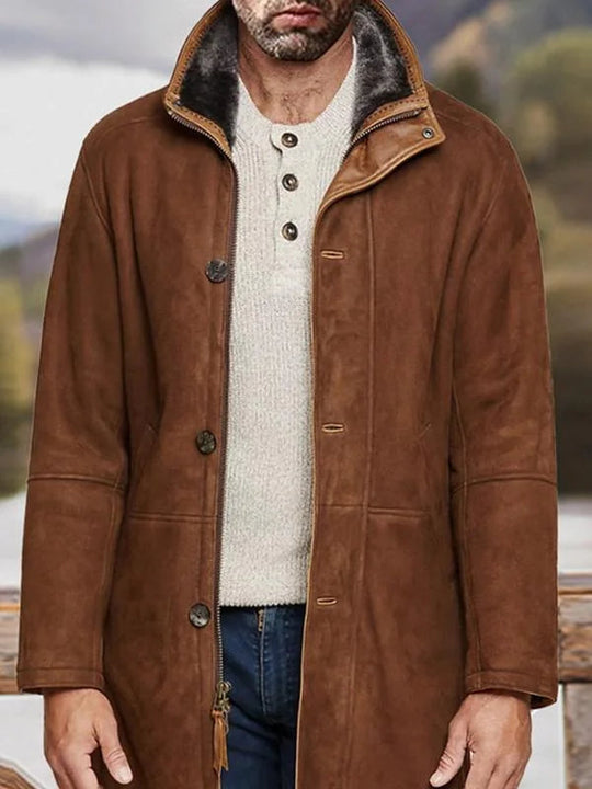 Damen 3/4 Lange Plüschjacke aus Merinowolle 1